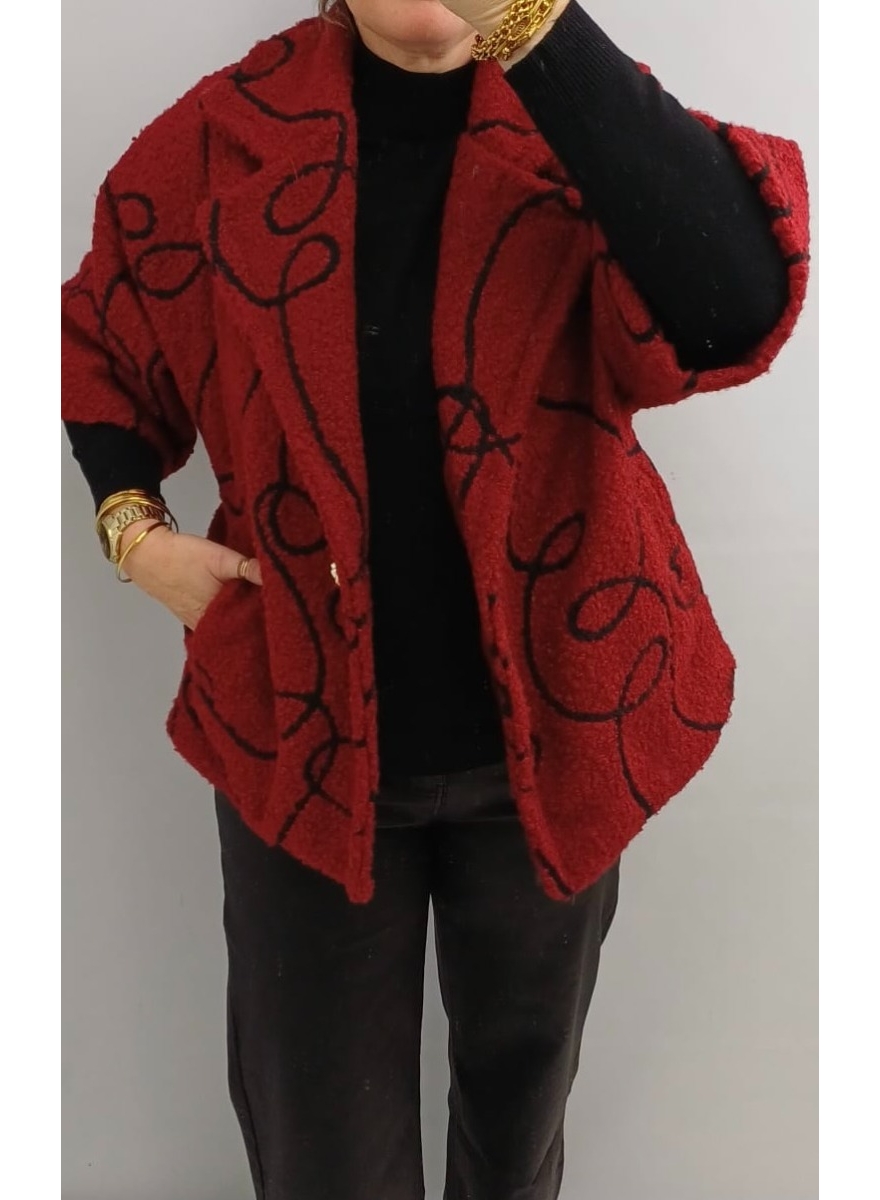 Jasje/vest met kraag en knoop Poppy SLINGER bordeaux SALE