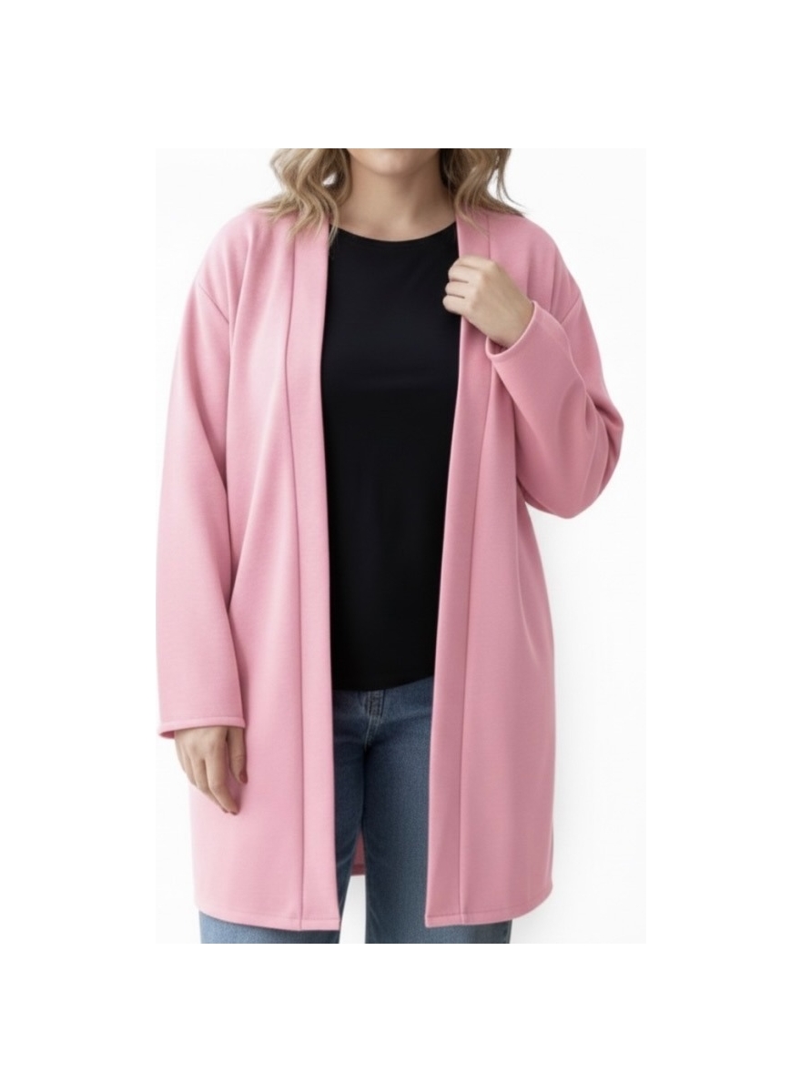 Oversized blazer met boord Wilma licht roze