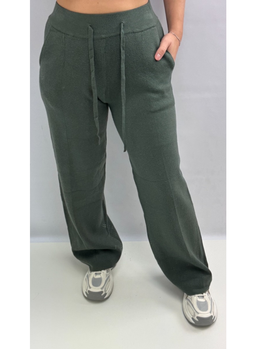 Zachte broek met koord army (J152) SALE