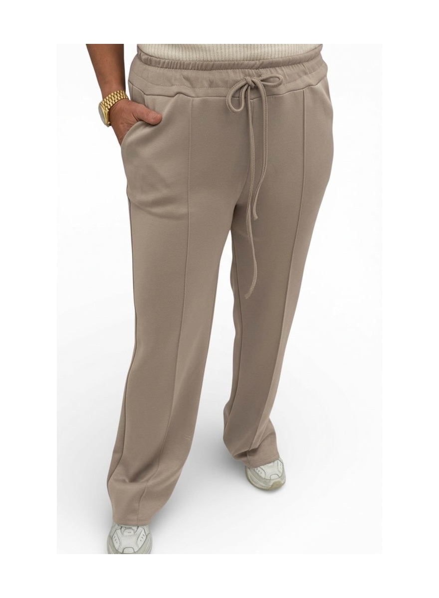 Broek met koord en naad Rhodé beige