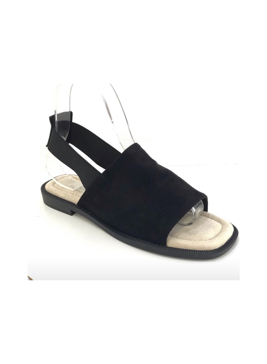 Sandaal met elastische band black (J-260)