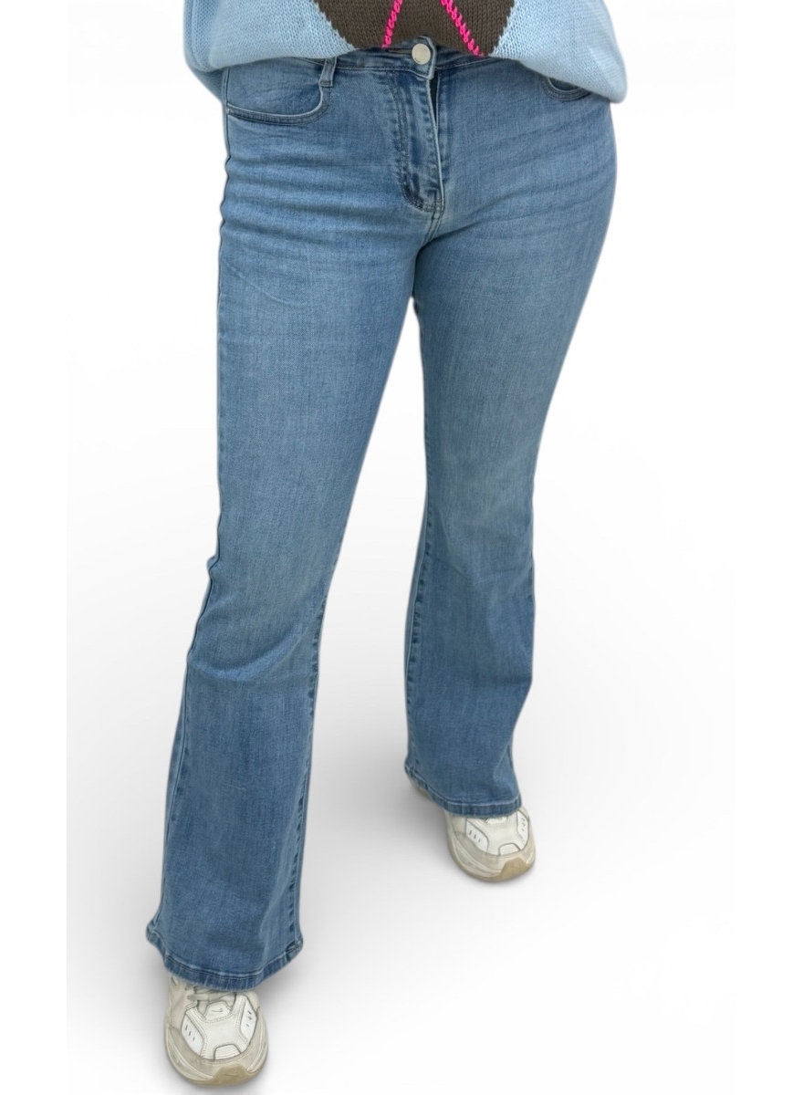 G-smack flair jeans met knoop en ritssluiting (SKV442)