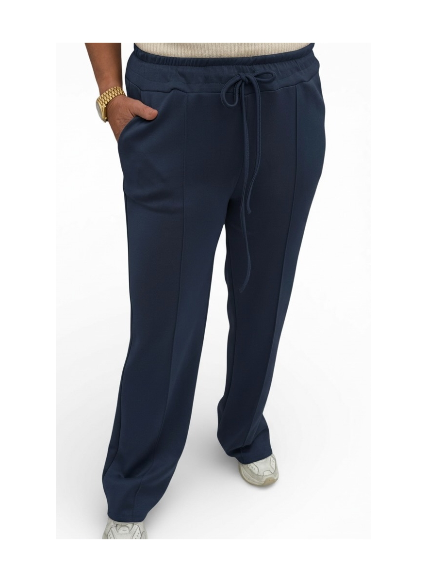 Broek met koord en naad Rhodé donker blauw