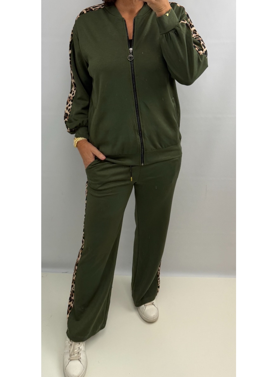 2-delig set met panterprint bies Chayenne army SALE 