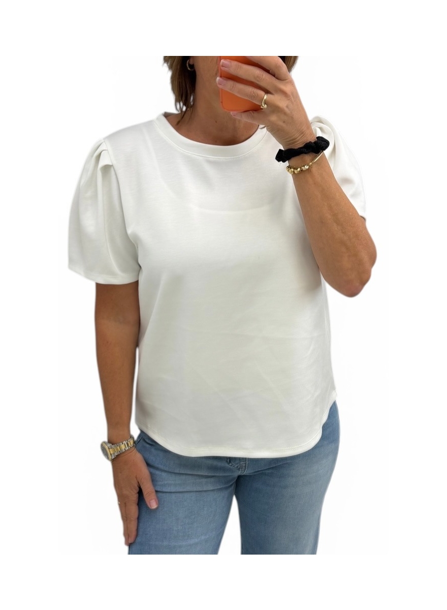 Shirt met pofmouw Ankie off-white