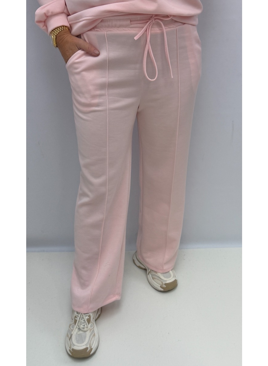 Broek met koord en naad Romie lichtroze