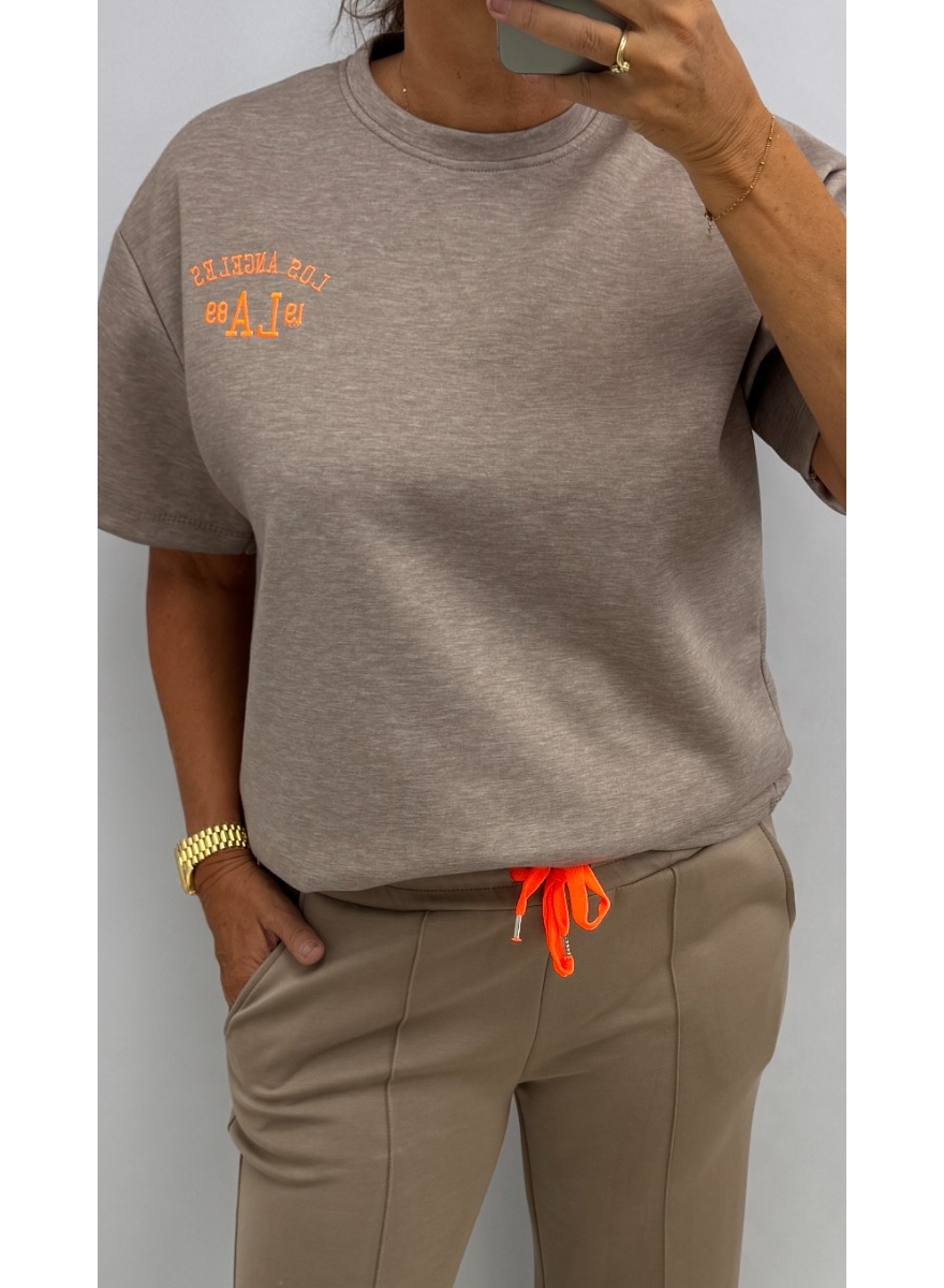 Shirt LOS ANGELES 1989 taupe. SALE