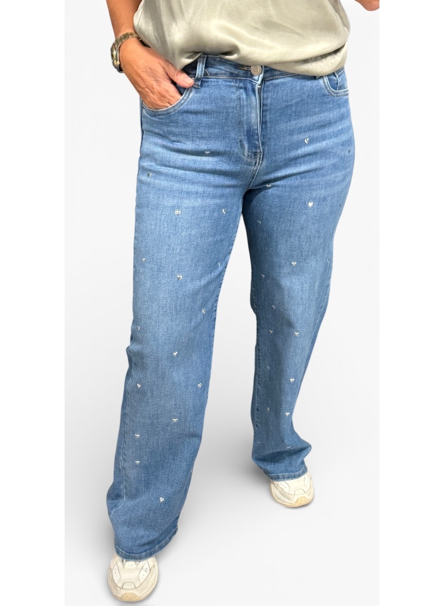Goodies jeans met zilveren hartjes (DJ2847)