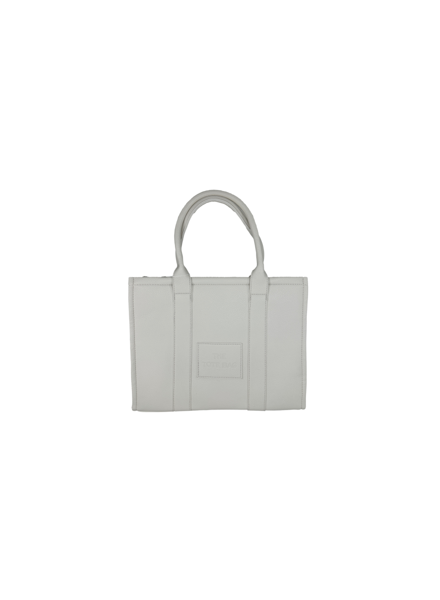 Grote size tote bag BADGE (D3102) WHITE