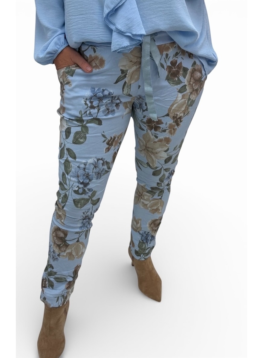 Italy broek Hortensia blauw