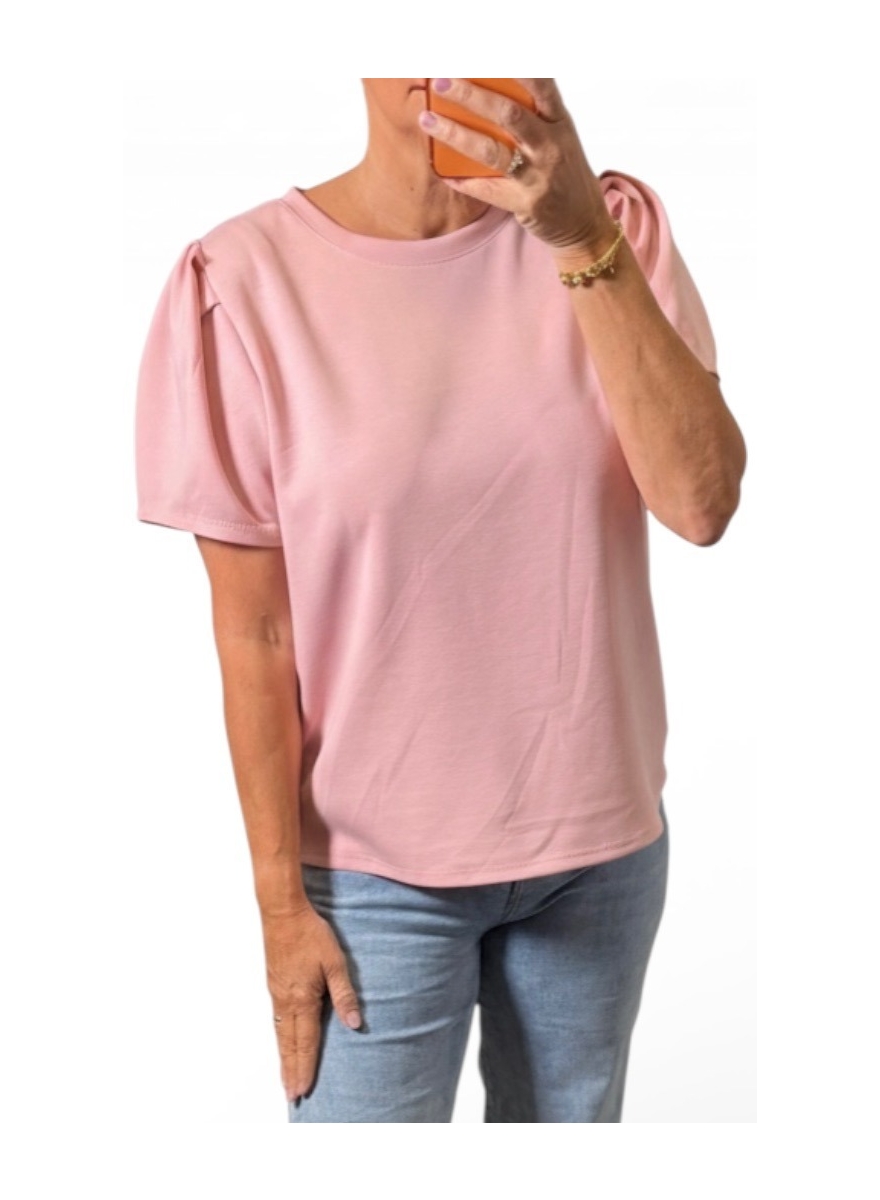 Shirt met pofmouw Ankie licht roze