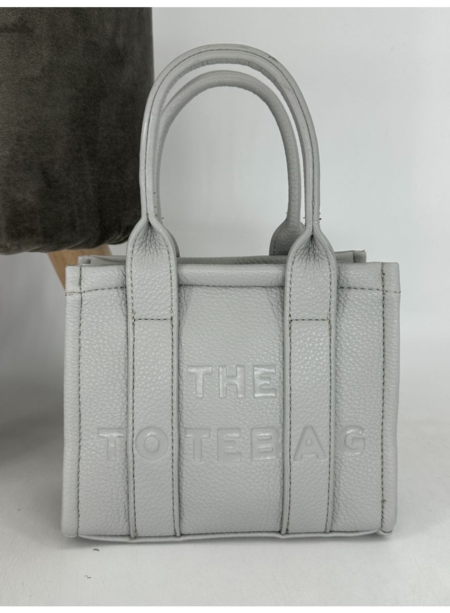 Mini size tote bag met ritssluiting GREY (H2067) SALE