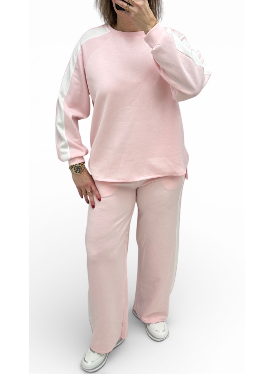 2-delig set met BREDE bies licht roze.COS SALE