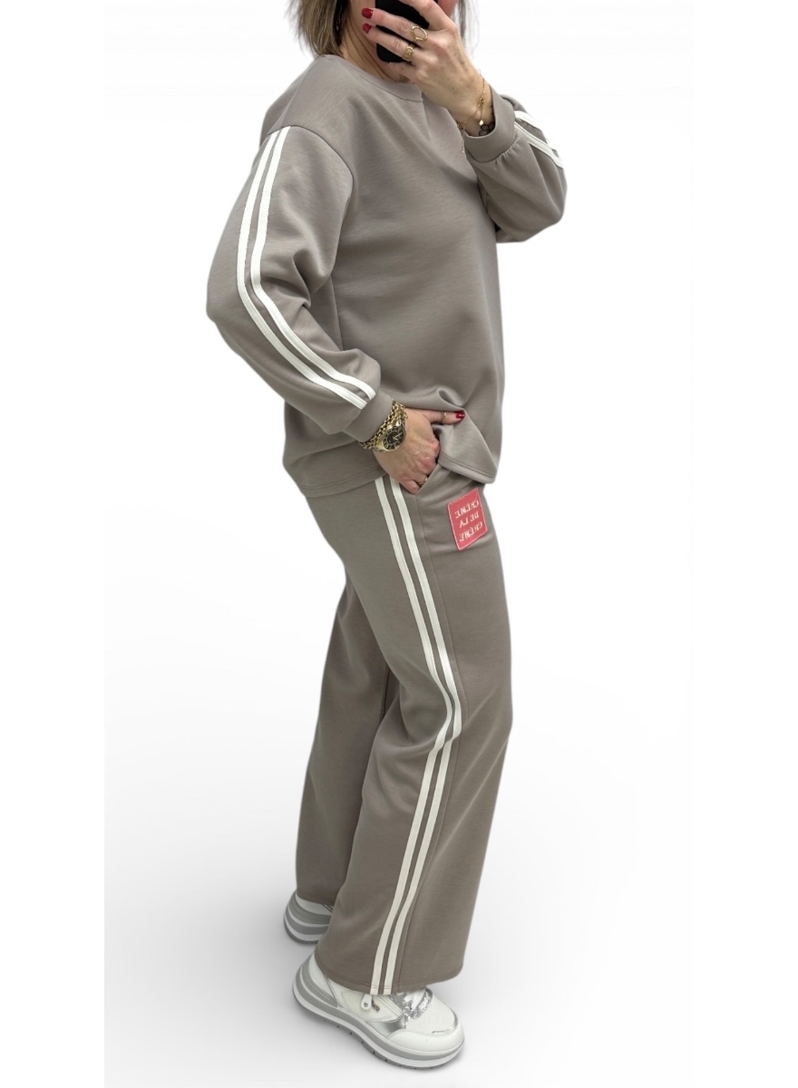 2-delig set crėme de la crème taupe