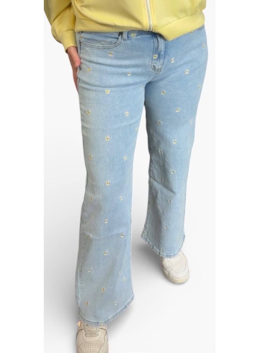 Goodies jeans met kleine bloemen (Q872)