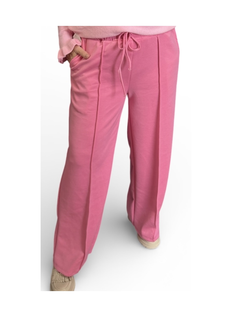 Broek met koord en naad Gioosa fuchsia