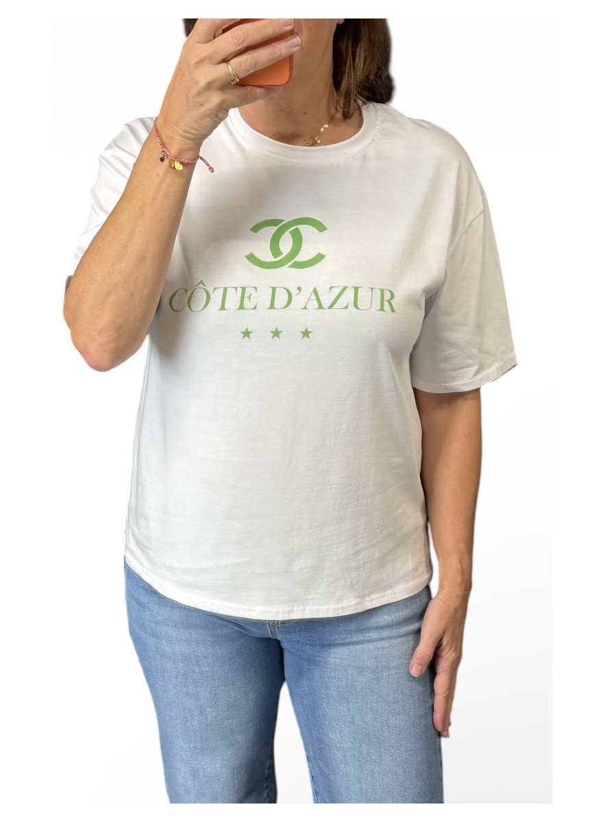 Shirt met korte mouw Côte d' Azur groen