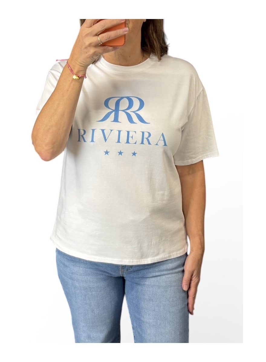 Shirt met korte mouw Riviera blauw