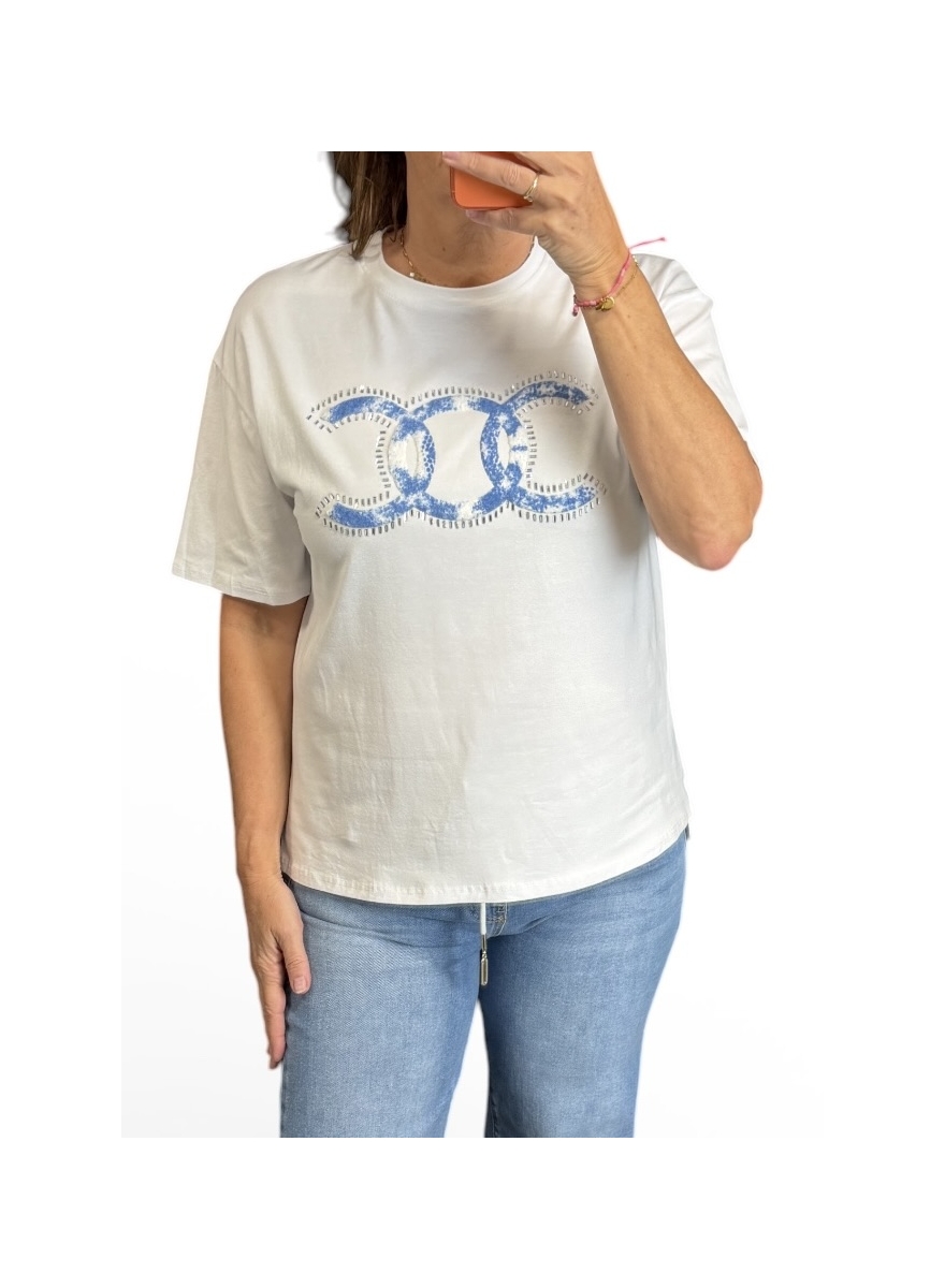 Shirt met korte mouw 3D CC blauw