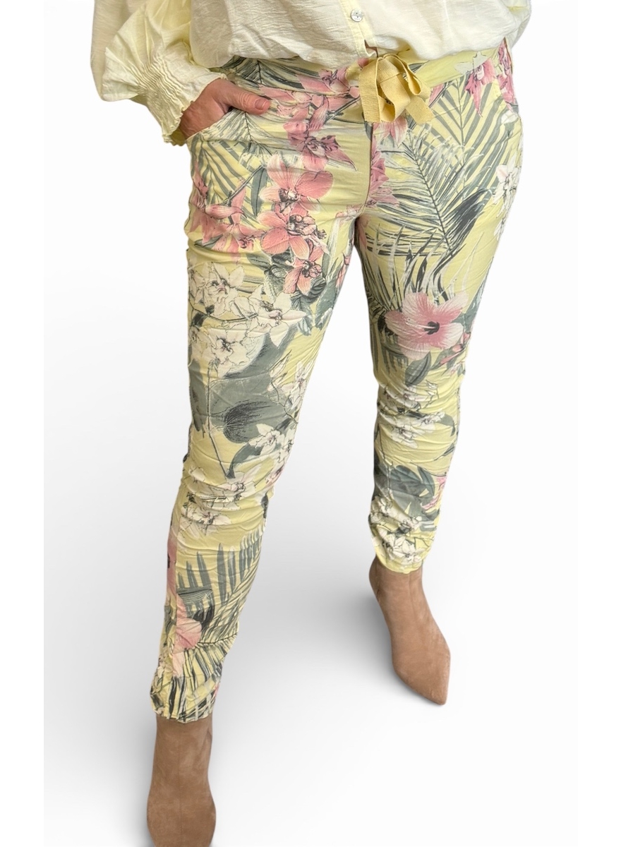 Italy broek Orchid geel