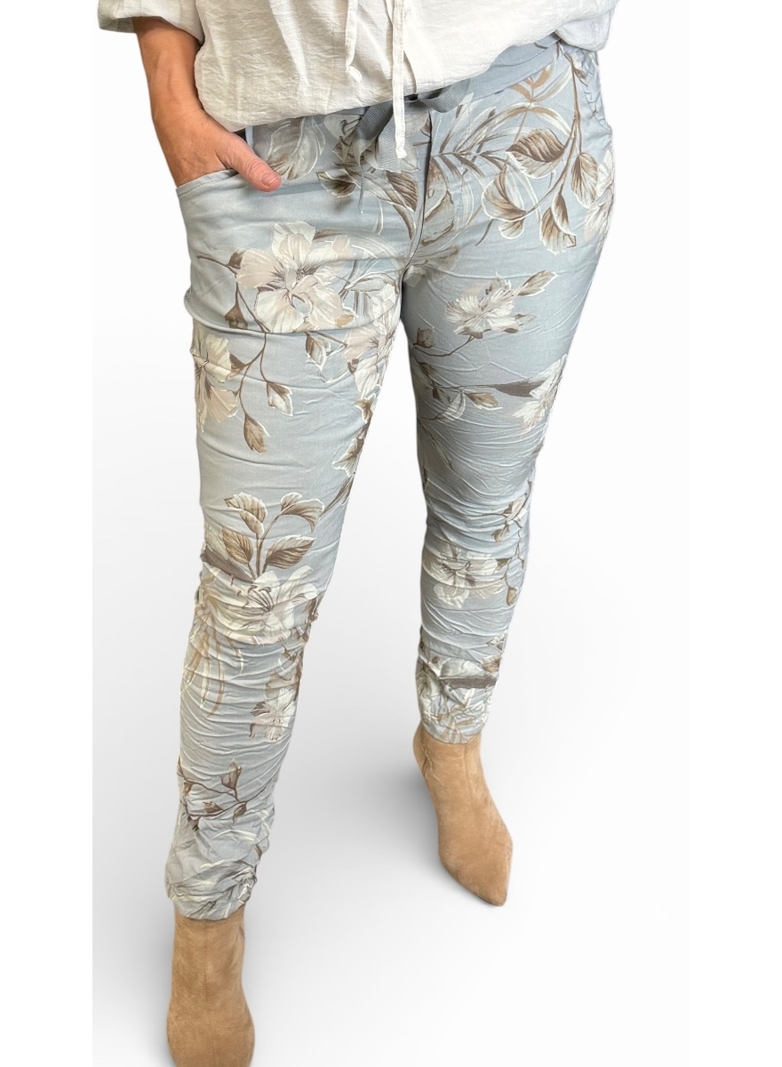 Italy broek Lelie grijs