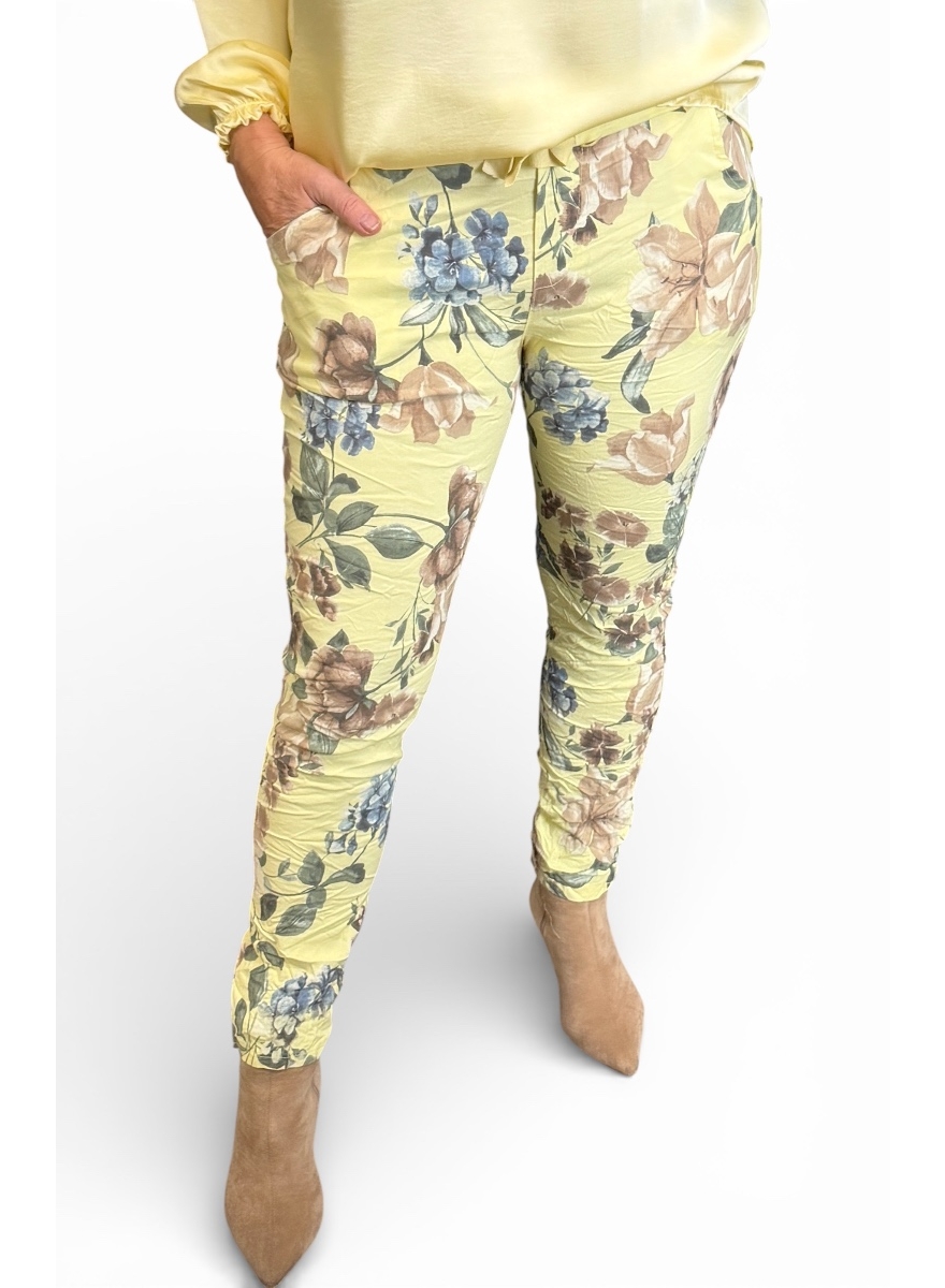 Italy broek Hortensia geel