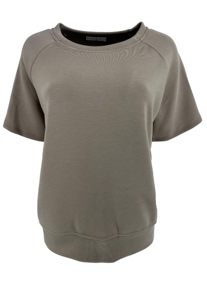 Sweatshirt met korte mouw en ronde hals Melle DARK taupe