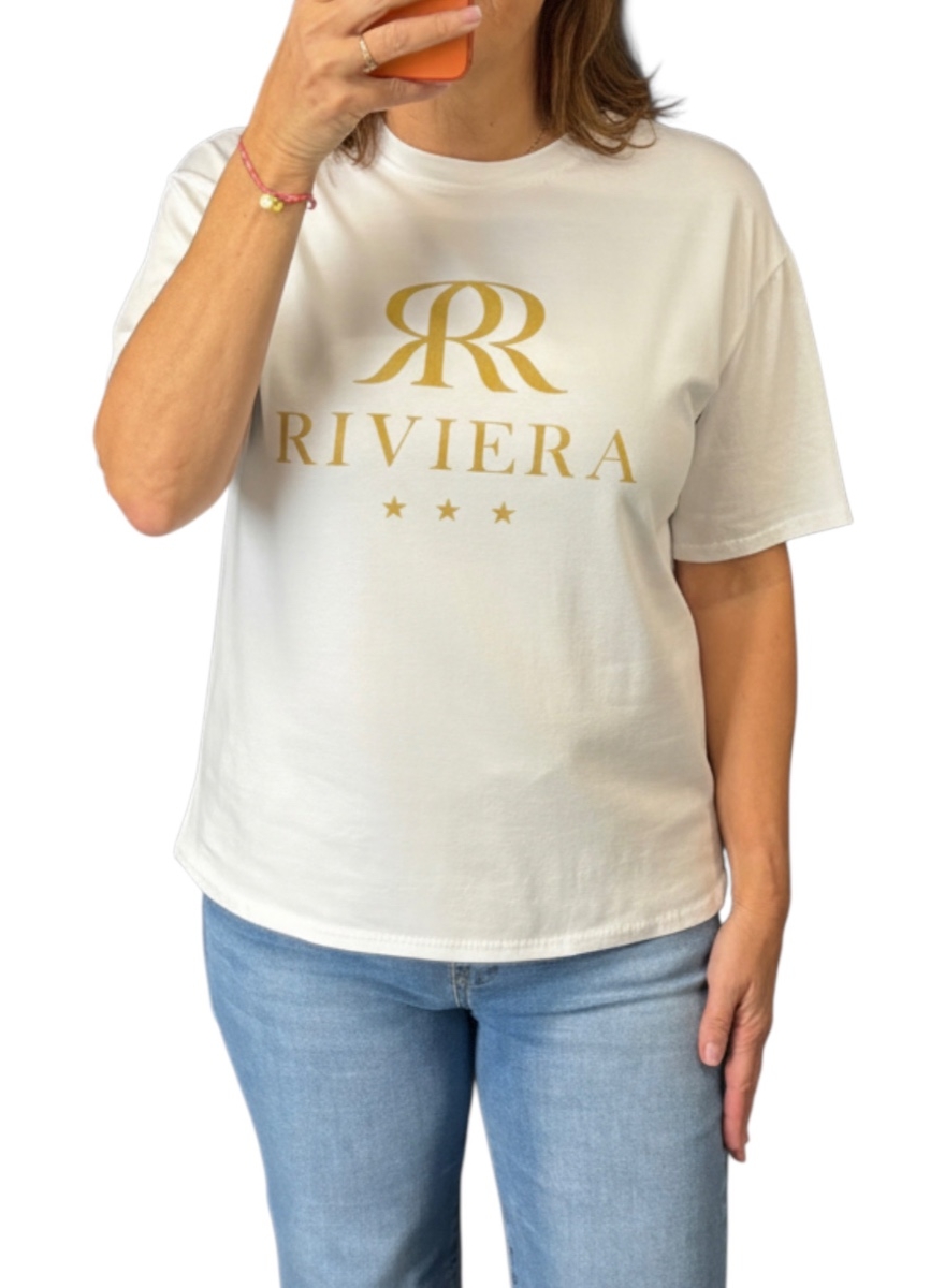 Shirt met korte mouw Riviera geel