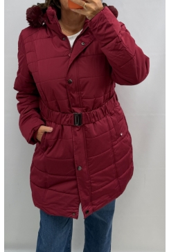 Jas met afneembare capuchon bordeaux (209)