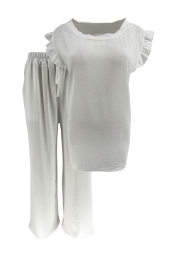 2-delig set met shirt en lange broek Lacey off-white (TDS)