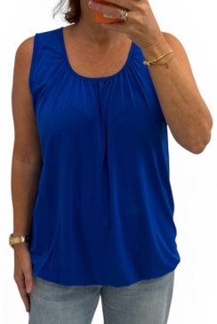 Basic ballon top in TRAVELSTOF uni kobalt BBT