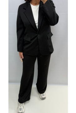 2-delig set met blazer en broek Ruby zwart