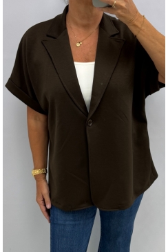 Blazer vest met korte mouw Carline bruin