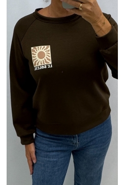 Sweater Le Soleil bruin