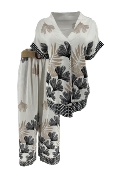 2-delig set met blouse en broek Rumi zwart SALE