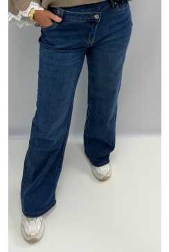 Goodies jeans wide leg met schuine knoop (DJ2731)