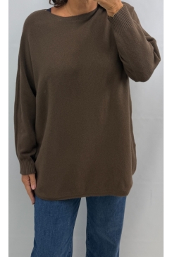 Trui met strikjes op de rug Y&Y bruin