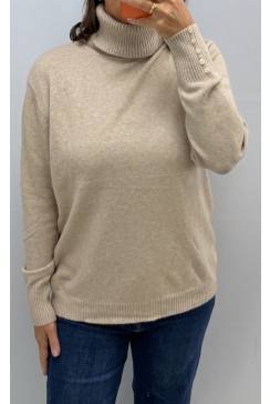 Trui met COLL Y&Y beige SALE