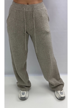 Zachte broek met koord taupe (J152) SALE