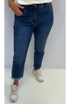 B.B.S denim jeans momfit met ritssluiting (BS6372#)