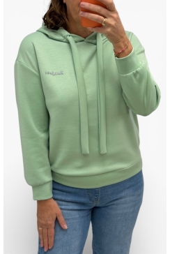 Sweater met capuchon strass Bonjour groen