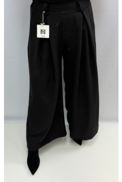 Broek met plooien en zakken Gina zwart