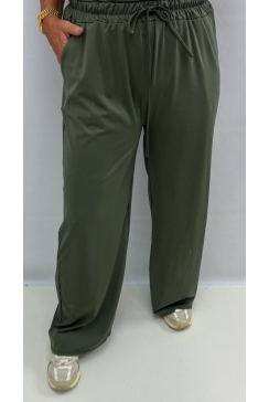Broek met elastische taille en koord Jess army  btsb
