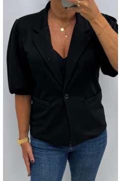 Korte blazer met 3/4 mouw Emmie zwart