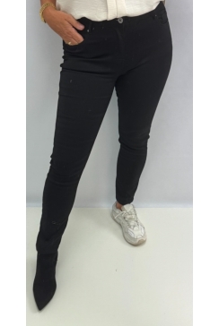 Goodies jeans met stretch in de taille zwart (Q628-1)