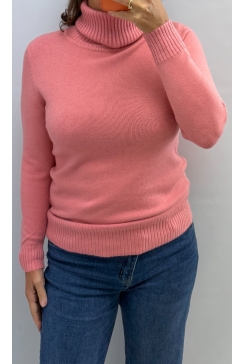 Fijngebreide coltrui maud roze (S-860) MST