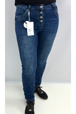 Karostar jeans met strass sierknopen (K2813)
