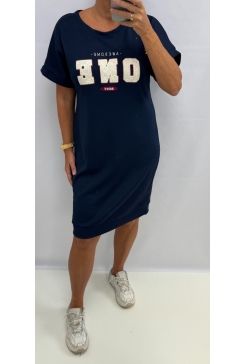 Jurk/tuniek awesome one best donker blauw