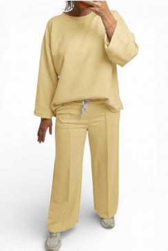 2-delig set met lange mouw en broek Merlin geel