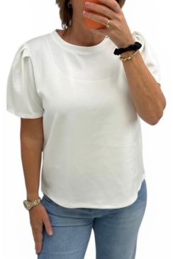 Shirt met pofmouw Ankie off-white